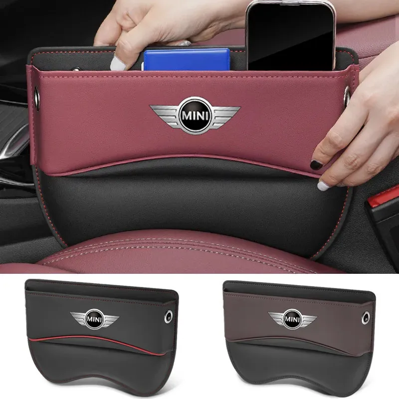 Organizátor autosedačky Suede Leather Crevice Storage Box Auto doplnky pre Mini JCW Coupe Clubman Cabrio Cooper