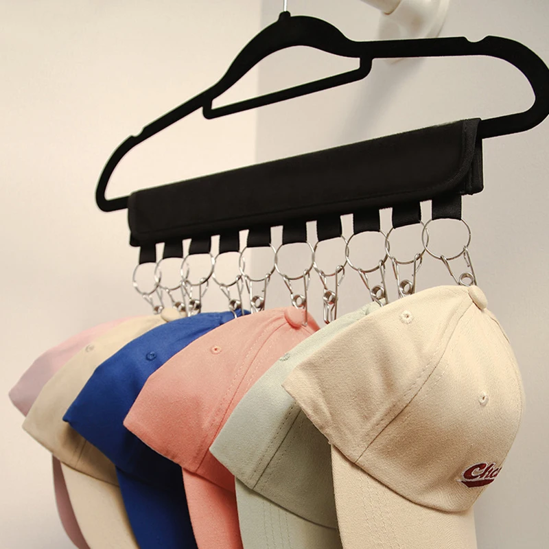 Organizátor Cap Organer 10 Clips Baseball Cap držiteľ klobúk Organizátor pre skrinky ponožky na úložné čiapky Organizátor Hat Hat