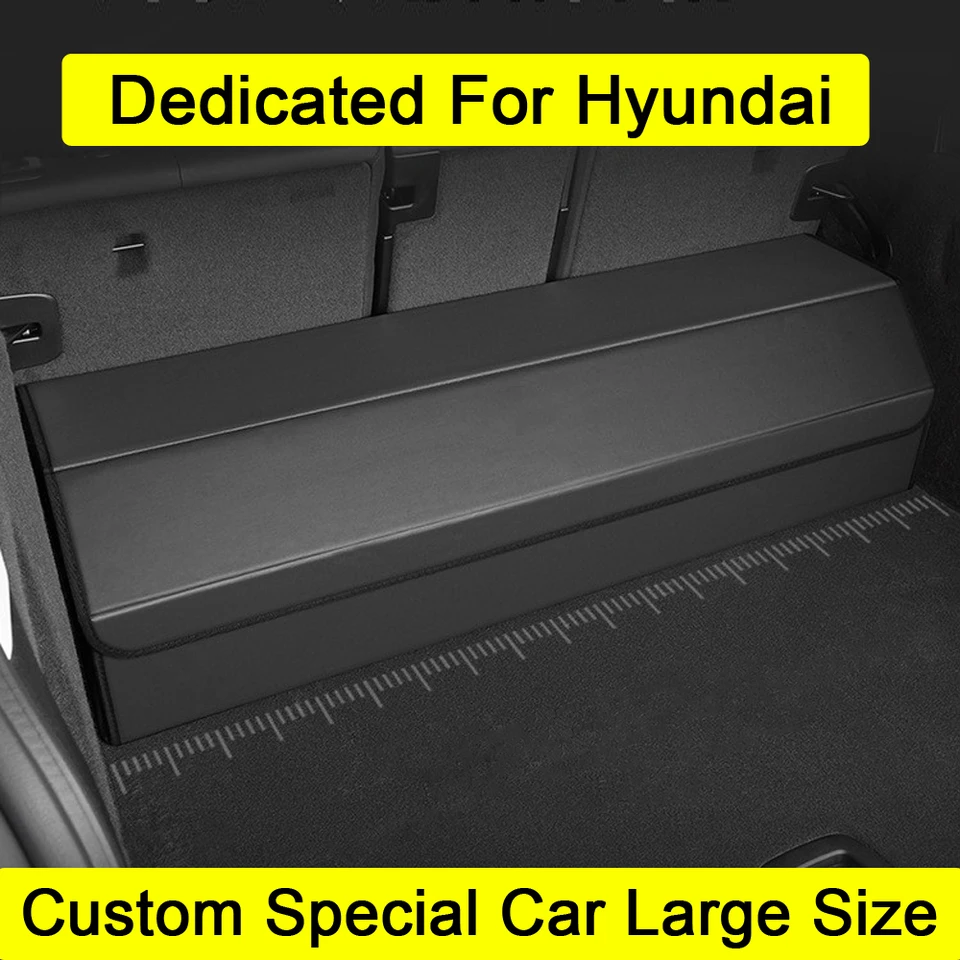 Organizátor Custom Automobilca Krabica Krabica Veľká kapacita kožená skladovacia skrinka pre Hyundai Santa Fe Sonata Tucson Kona I30 IX25