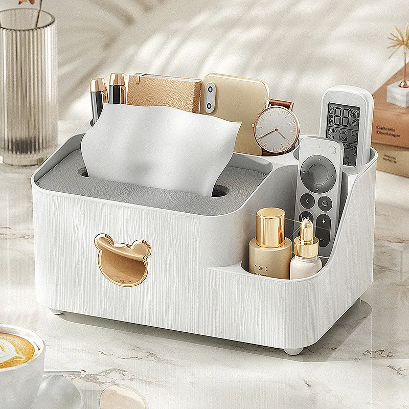 Organizátor diaľkového ovládača Obývacia izba Desktop Tkanise Storage Box Multifunkčné kancelárske potreby v obrúsku kozmetický úložný box