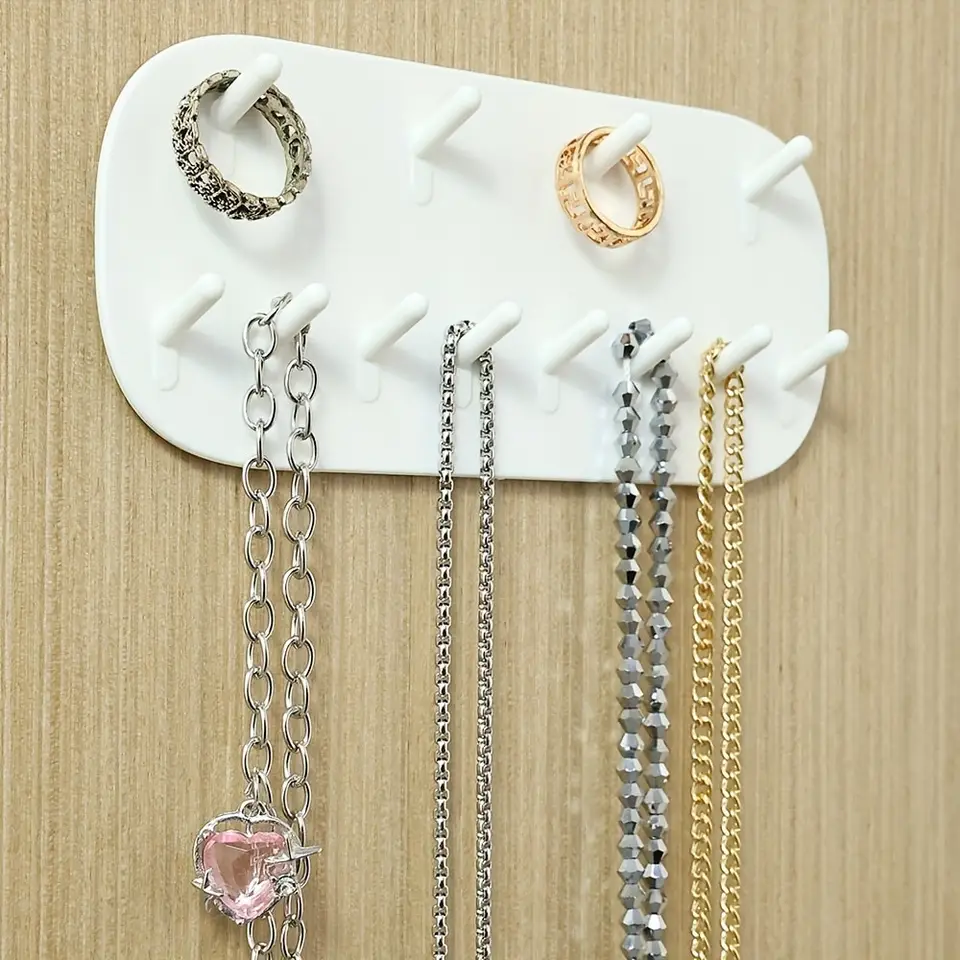Organizátor Fjewelry na stenu na stenu, bez dierovacích prsteňov, náušníc, náhrdelníkov, závesných stojanov pre dámske klenotnícke úložisko