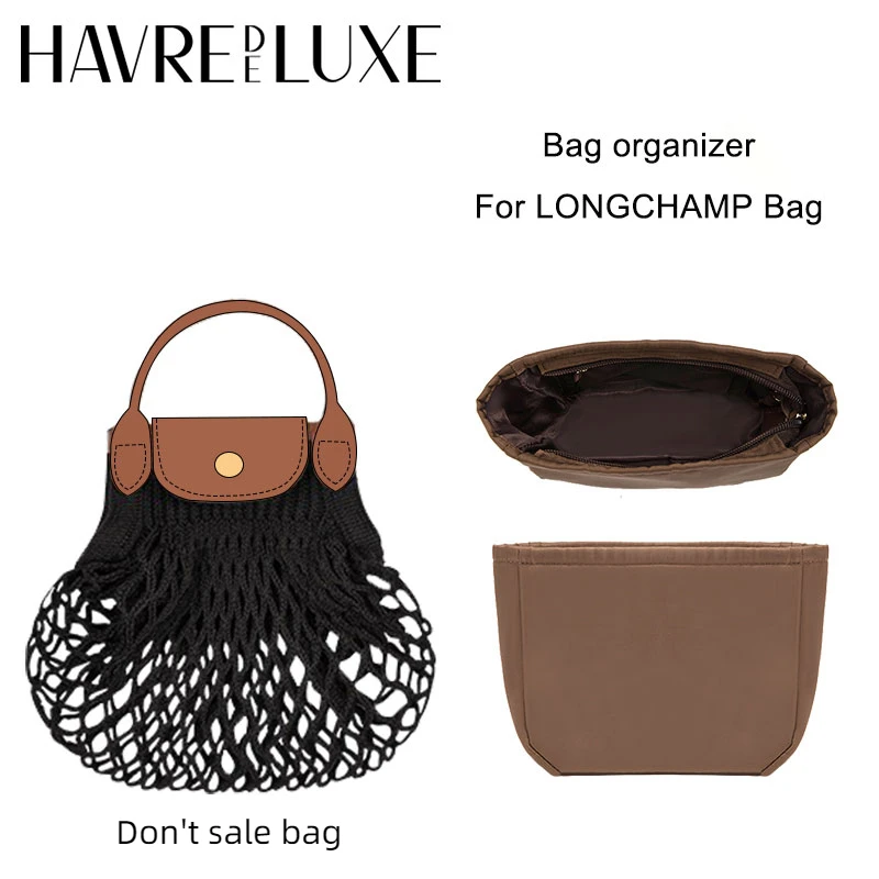 Organizátor havreluxe tašky pre Longchamp Filet XS Bag Liner Ultra Light Storage Bag Stredný vrecko, aby sa zabránilo vypadnutiu tašiek
