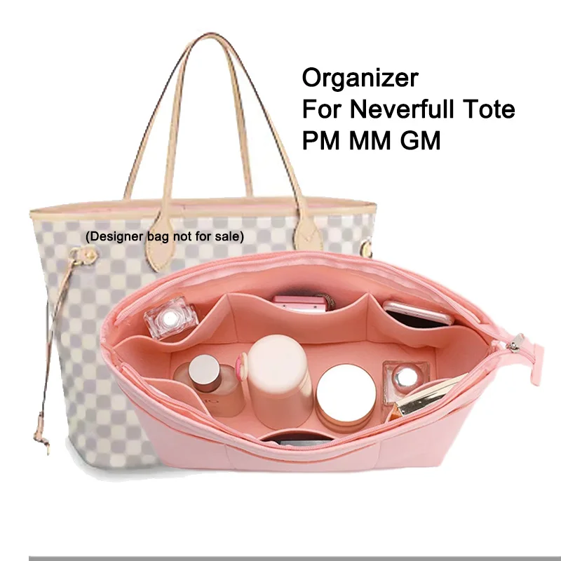 Organizátor kabelky Vložka taška Tote Shaper 12 vrecká Top Zipper Fit for Neverfull nákupná taška PM mm gm vložka kabelky