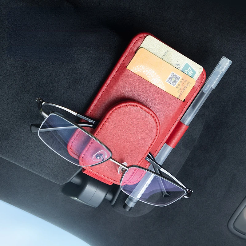 Organizátor Sun Sun Sunker Storage Organizátor kožená triedenie klip Bankovú kartu ID karty Okuliare Zmeniť ukladanie pera Univerzálne príslušenstvo
