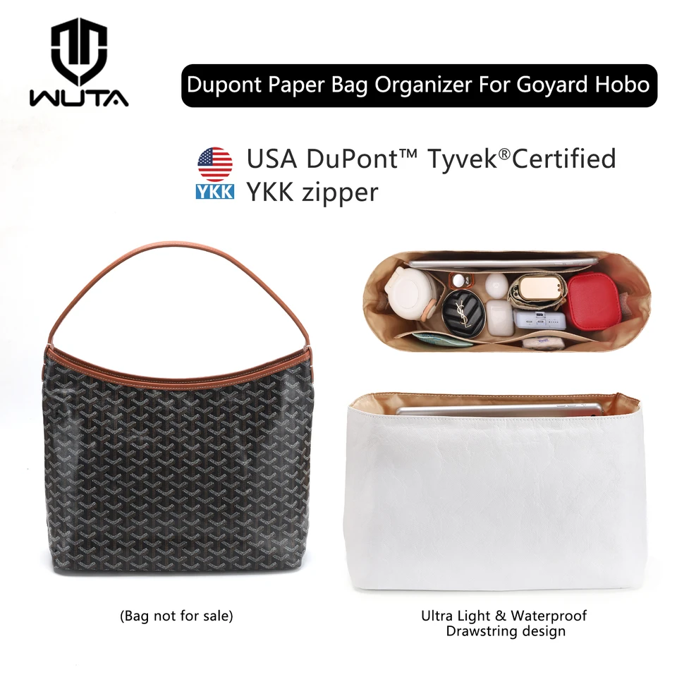 Organizátor Wuta Bag Organizátor pre goyard hobo kabelka Dupont Paper Inner Bag Cestovné prenosné ramenné tašky