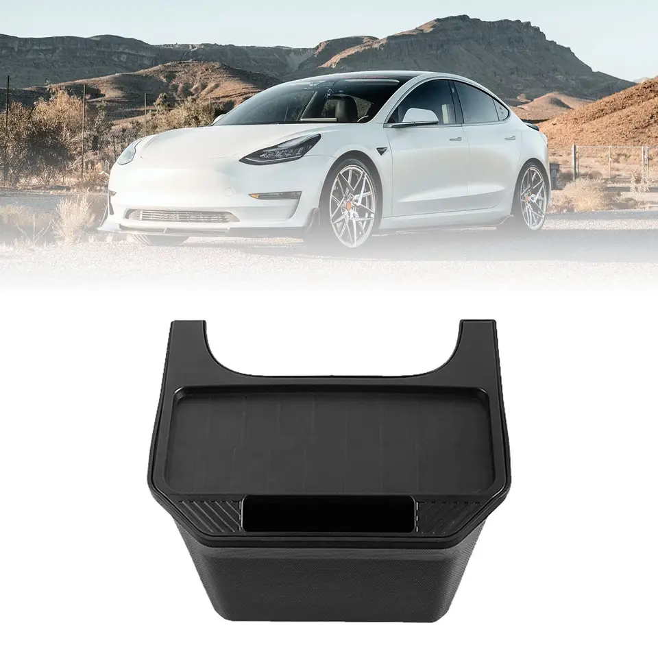 Organizátor zadnej stredovej konzoly ľahko použiteľné pohodlné náhradné odpadky na nádobu na zadné sedadlá pre Tesla Model Y Model 3