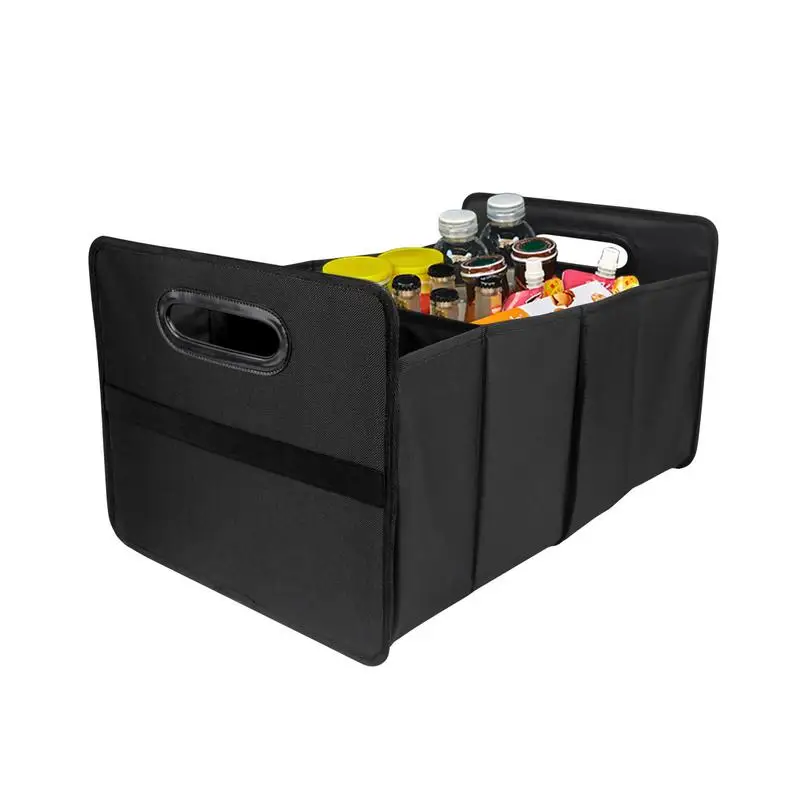 Organizátori automobilov a úložný box skladateľný automobilový kmeňa Organizátor s rukoväťami