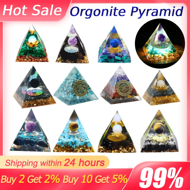 Orgonitové pyramídové kryštály prírodný kameň orgán Energia Generátor Hojenie reki čakry meditačné ozdoby remeselníkov