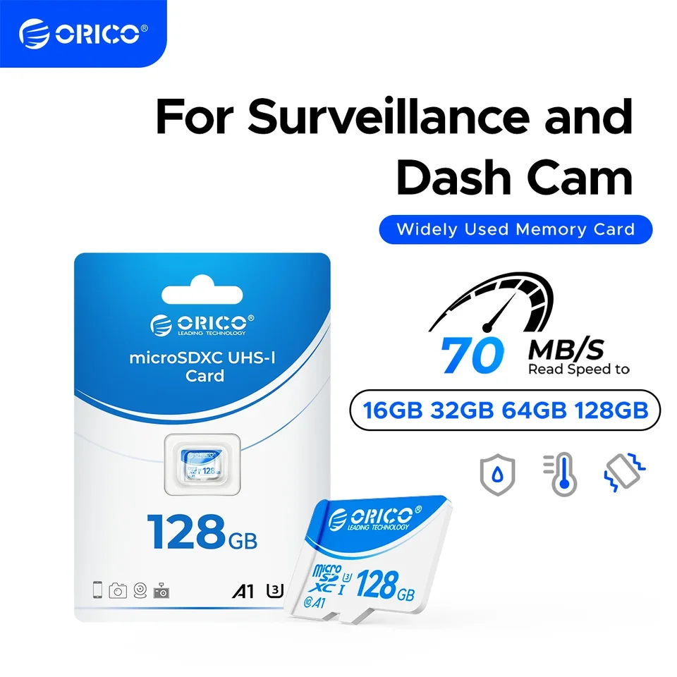 Orico Micro SD Card TF Pamäťová karta 16 GB 32 GB 64 GB 128 GB Class10 V10 pre fotoaparát/dron/Dash Cam telefón