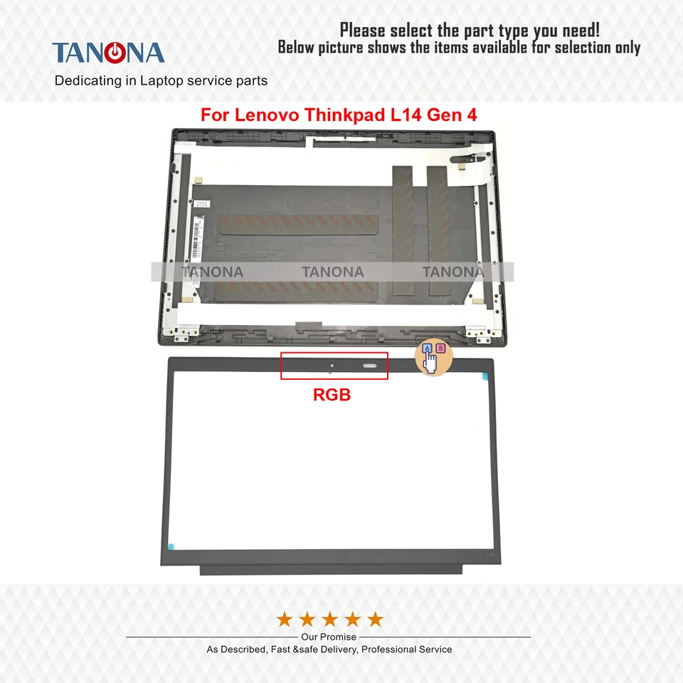 Origin nový 5CB1J18174 5B31K19350 pre Lenovo Thinkpad L14 Gen 4 laptop horný puzdro LCD zadný kryt Zadné veko WL plastový LCD Bezel RGB RGB