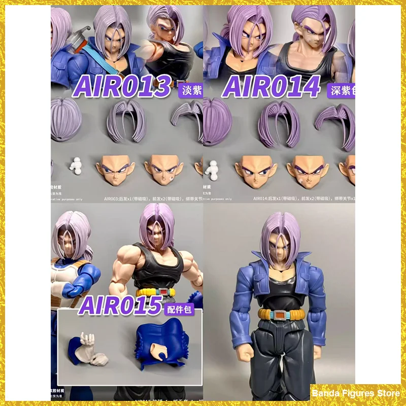 Original Air SHF Dragon Ball Trunks Adressory Air013 AIR014 AIR015 v skladoch Anime Collection Figure Model Hračky