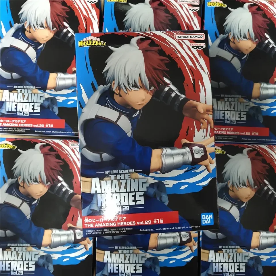 Original Bandai My Hero Academia Todoroki Shoto Anime Action Figures Zhromažďovanie ozdobných hračiek Hračky PVC 15 cm narodeninový darček