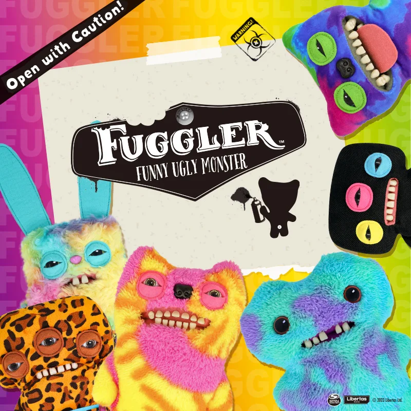 Original Fuggler veľké zuby monštrum prívesok keya vtipný škaredý zub monster hračky s plyšovým keychain prívesok pre bábiky s dovolenkami
