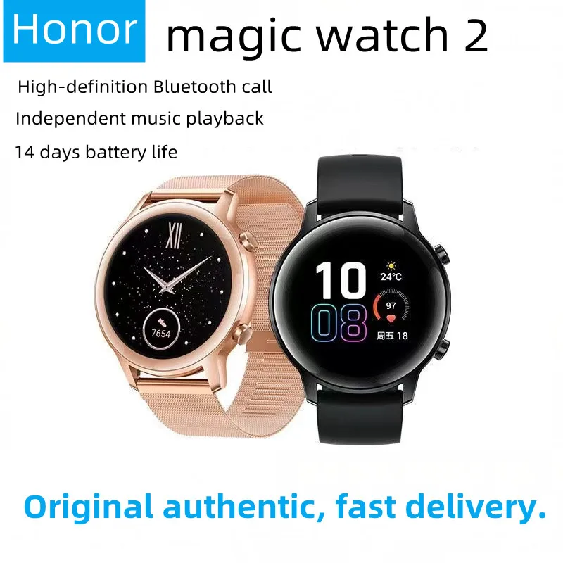 Original Honor Magic Watch 2 46/42 mm inteligentné športové bluetooth call hudba srdca NFC srdcová frekvencia krv Kyslík Monitorovanie spánku