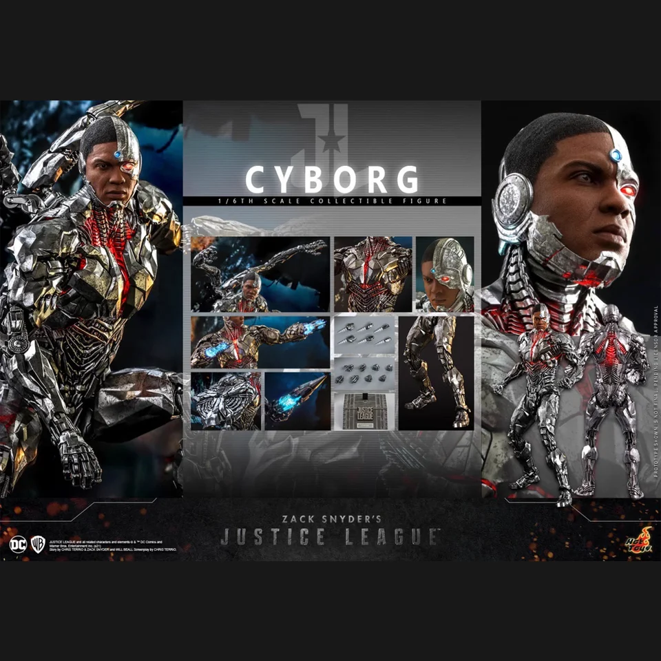 Original Hottoys 1/6 TMS057 Zack Snyder Justice League Cyborg Action Figure Model hračky 12 palcov zberateľská scéna ozdoba Darček