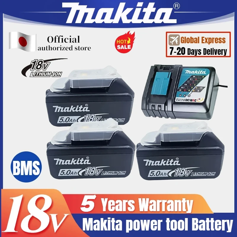 Original Makita 6AH/5AH/3AH pre Makita 18V batéria BL1830B BL1850B BL1850 BL1840 BL1860 BL1815 Výmena lítiovej batérie