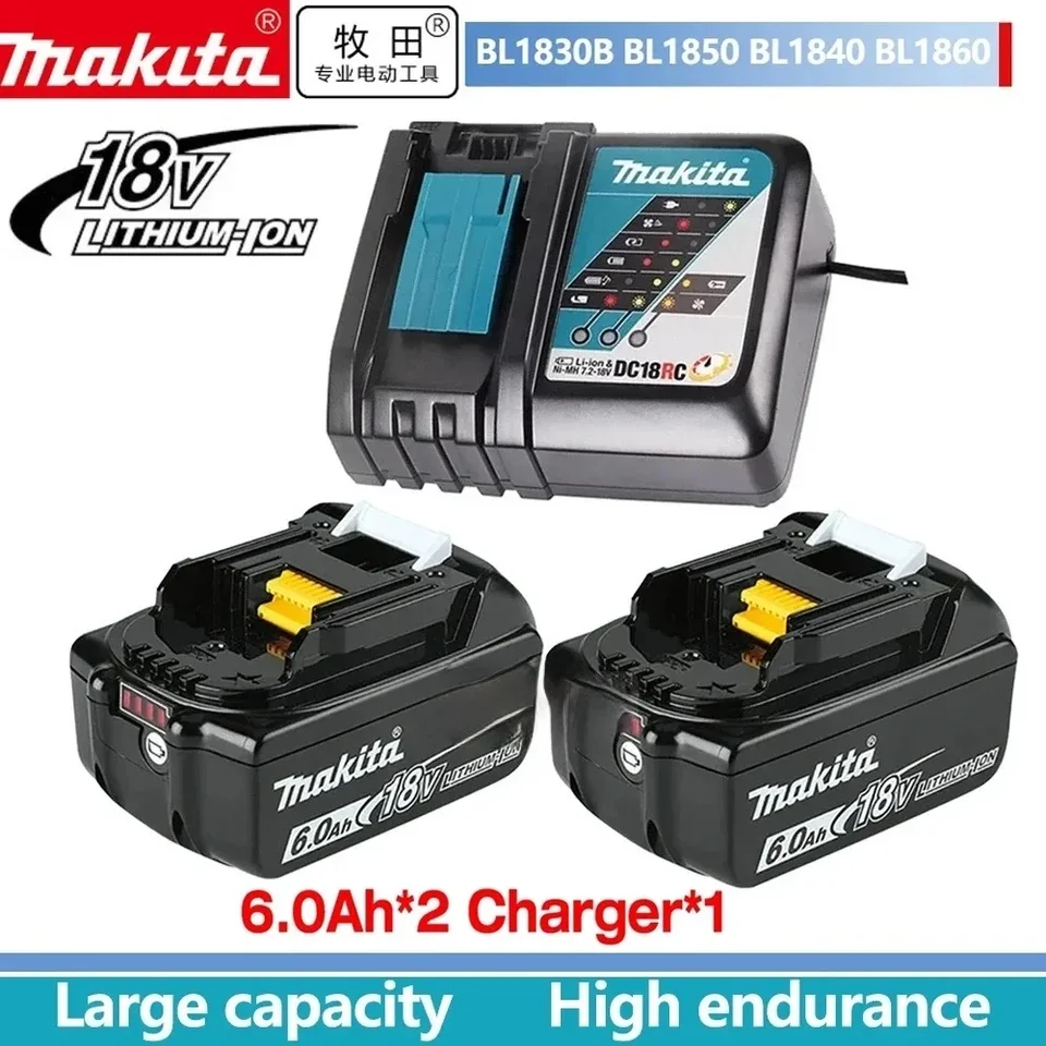 Original Makita BL1860 BL1850B BL1850 BL1840 BL1830 SCRACTDRIVER BATTERICKÁ A NÁVRAKA 18V Výmena napájacích nástrojov.