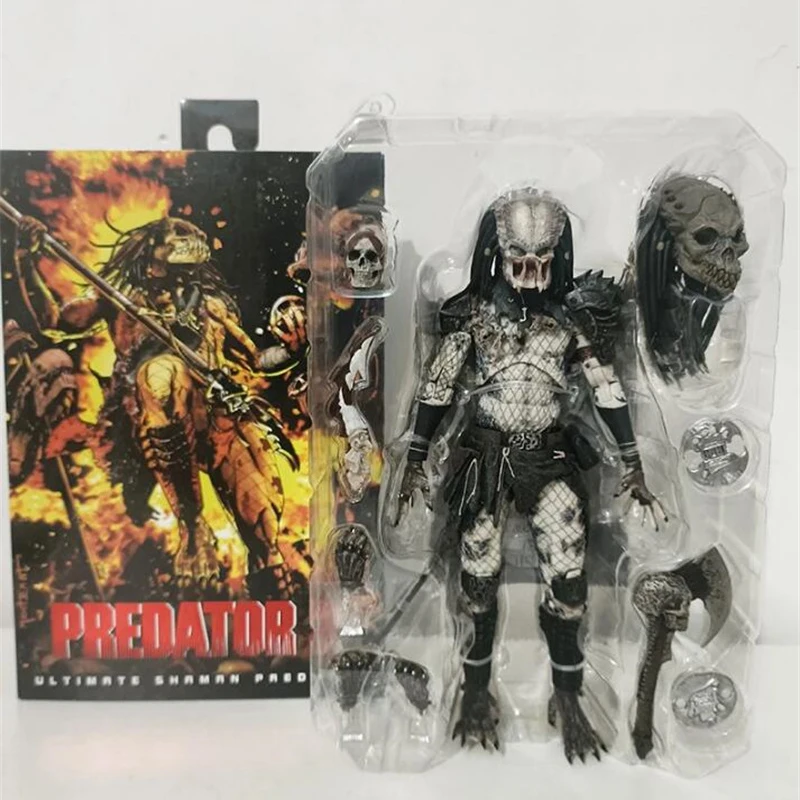 Original NECA Ultimate Shaman Predator Action figual modelu hračky hračky Moveble Collection Model hračky Horor Doll Birth Birthday