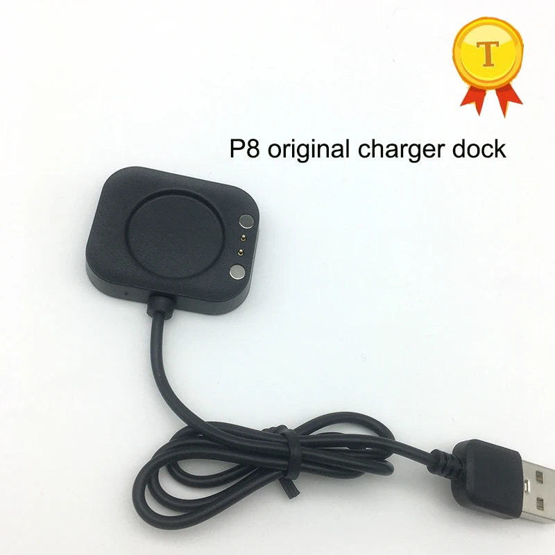 Original P8 Smart Watch SmartWatch Smart Band WristBand Magnet 2pin zadná nabíjačka nabíjanie nabíjacích nabíjacích nabíjačiek na nabíjačke Dátový kábel