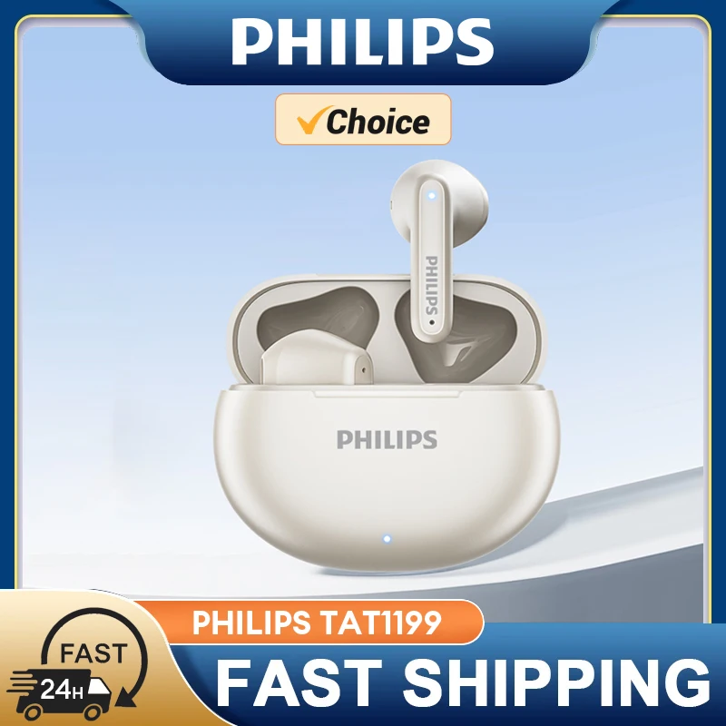 Original Philips Tat1199 Wireless Bluetooth v5.4 Stereo headset ultra nízka latencia Gaming headset