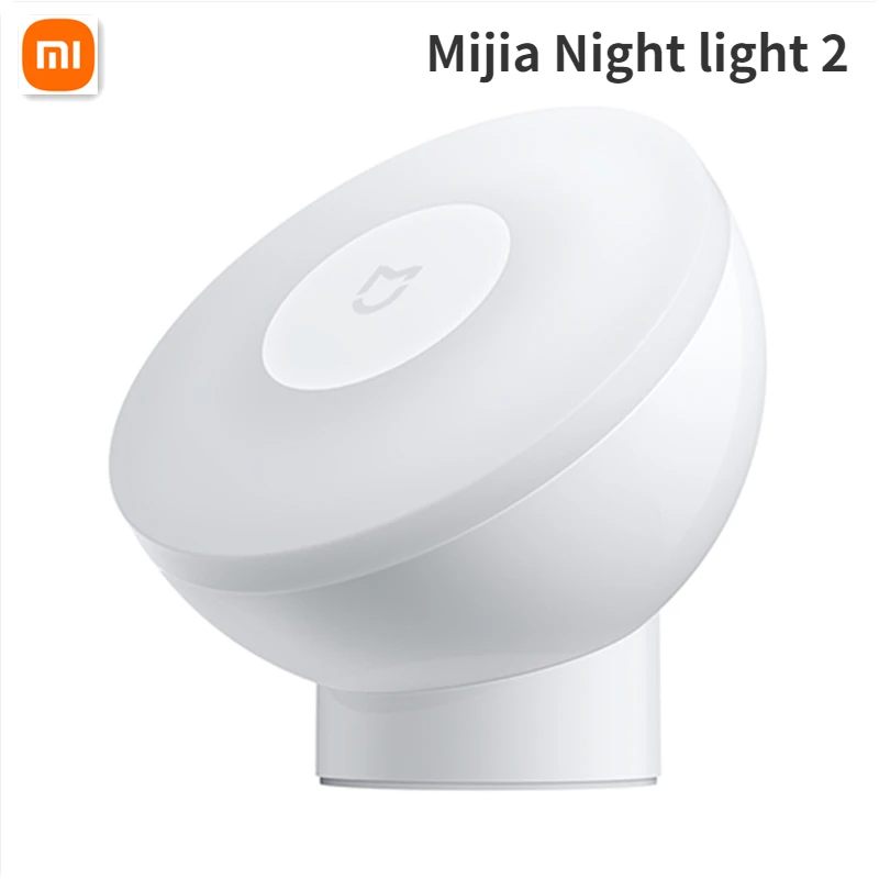Original Xiaomi Mijia Night Light 2 Jas Upravte infračervený inteligentný snímač pohybu tela 360 otočte mi nočnú lampu MI pre inteligentný život