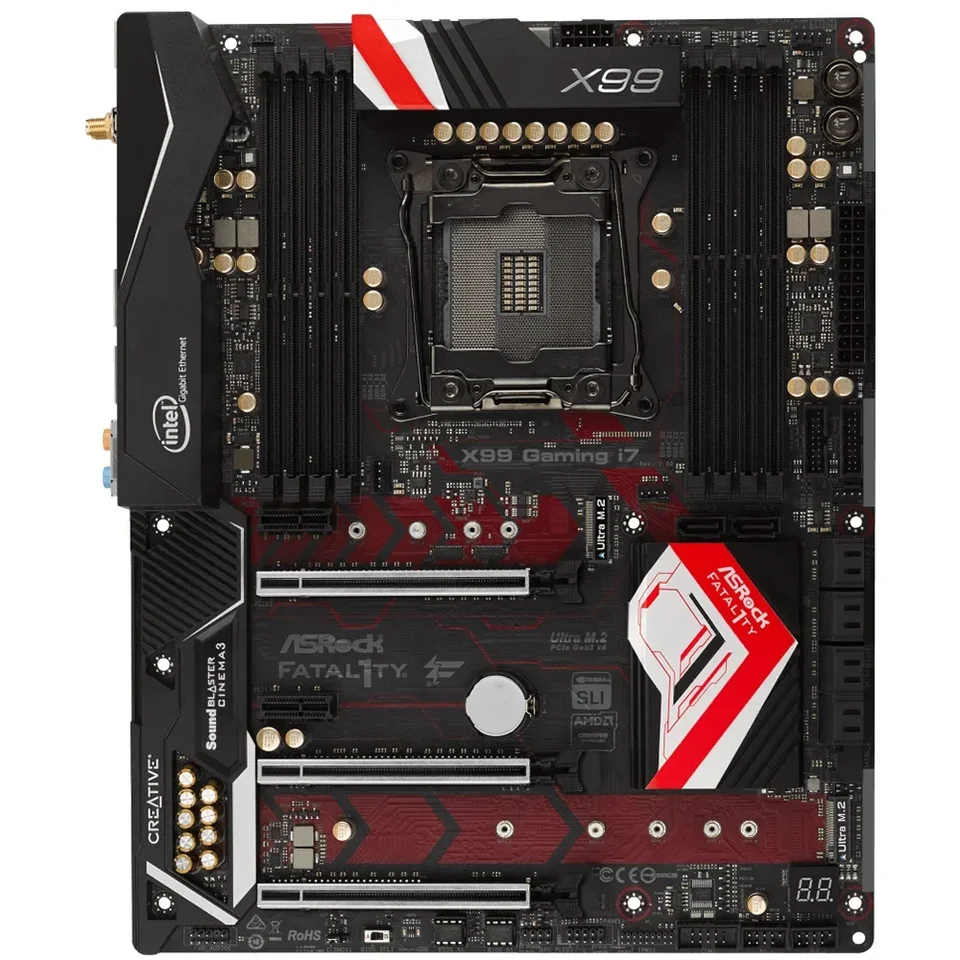 Originál použitý pre Asrock X99 Professional Gaming i7 Základná doska LGA2011-3 DDR4 2*M.2 10*SATA3 hlavná doska