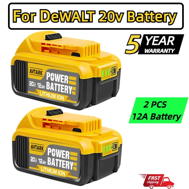 Originál pre Dewalt 20V DCB200 6AH9AH12AH NÁVRATNÁ LITHIUNÁ batéria 18V 12AH DCB184 DCB182 DCB180 DCB206 DCB205 DCB204