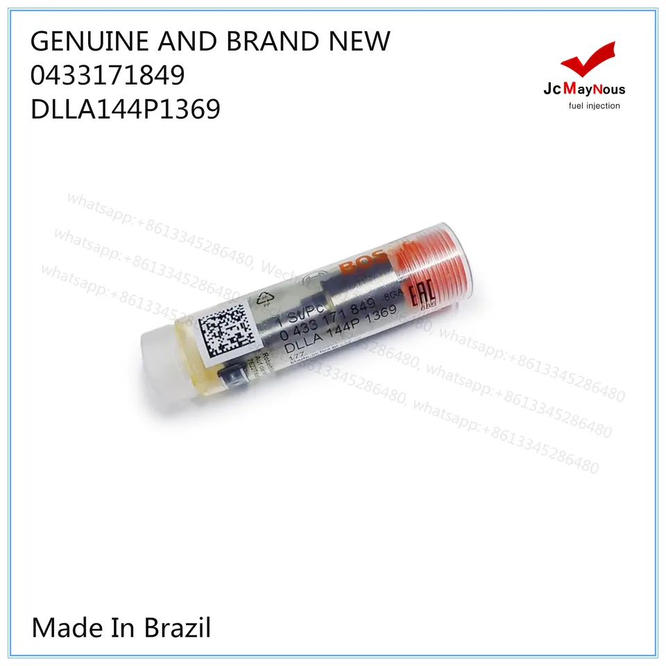 Originálna a úplne nová koľajová injekčná injektorová injektorová tryska 0433171849 DLLA144P1369 pre Deutz 02113092 Volvo VoE20450669 20450669