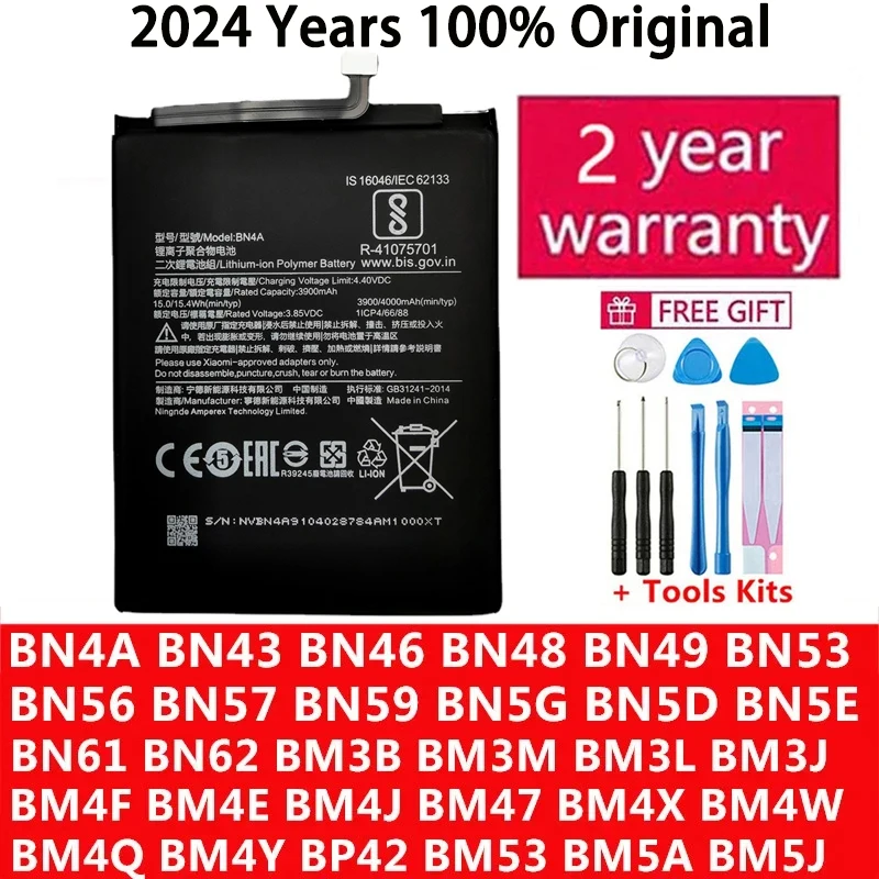 Originálna batéria pre Xiaomi mi Redmi Poznámka POCOPHON POCO F1 F2 F3 10 10S 10T 11 12T 3 X3 4 4x K40 5 6 7 8 8T 9 9A 9C 9C 9T PRO LITE