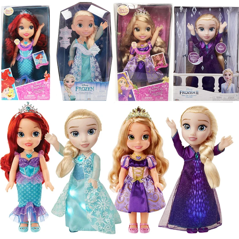 Originálna Disney Princezná Sing and Shimmer Collection Salon Doll Princess Frozen Elsa Musical Doll Collectible Doll pre darček pre dievčatá darček