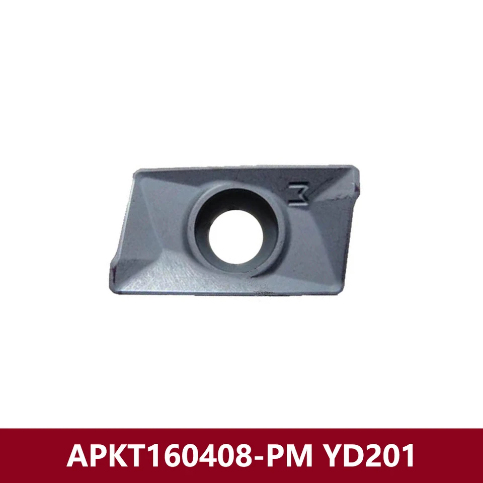 Originálna frézovacia rezačka Apkt160408-pm YD201 Karbidové vložky Apkt 160408 PM ApKT11T304 11T308 CNC Lathe Tools Apkt160408 Hliník