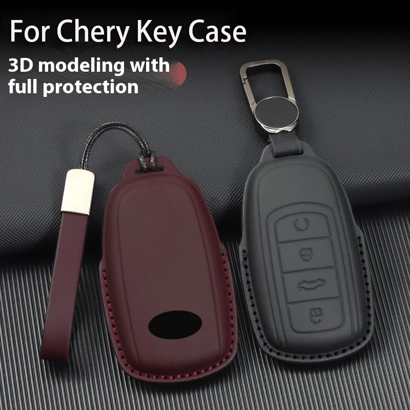Originálna koža pre Chery Omoda 5 Tiggo 8 Pro 9 Arrizo 5Plus Tiggo 3 5x Plus Jaecoo J7 8 Exeed TXL Kľúčový kryt kľúča kľúča kľúča