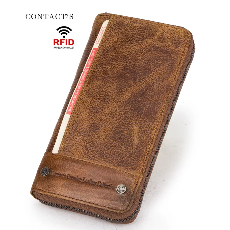 Originálna kožená unisexová peňaženka kontaktu RFID PLANOVÝ TAPE MOŽNO
