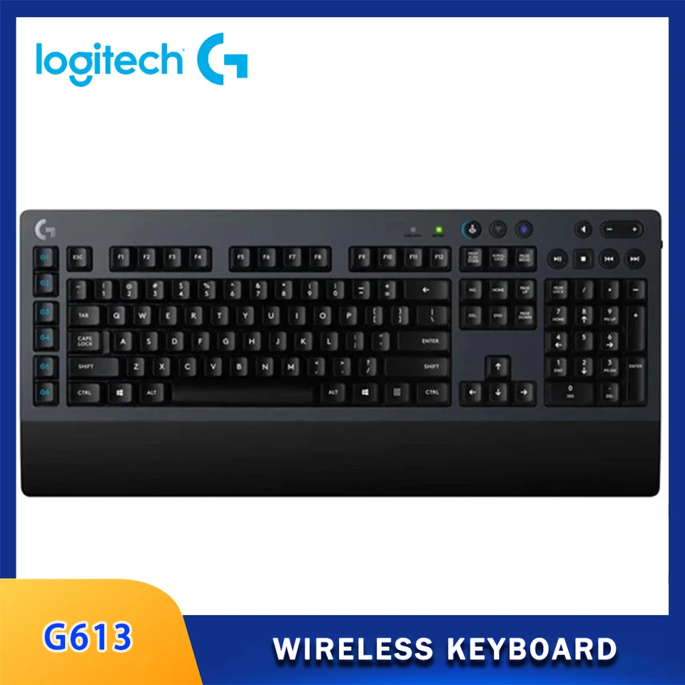 Originálna logitech G613 Lightspeed Wireless Mechanical Keyboard 2.4 GHz Bluetooth 6 Programovateľné G Klávesy Gaming Hering Keyboard