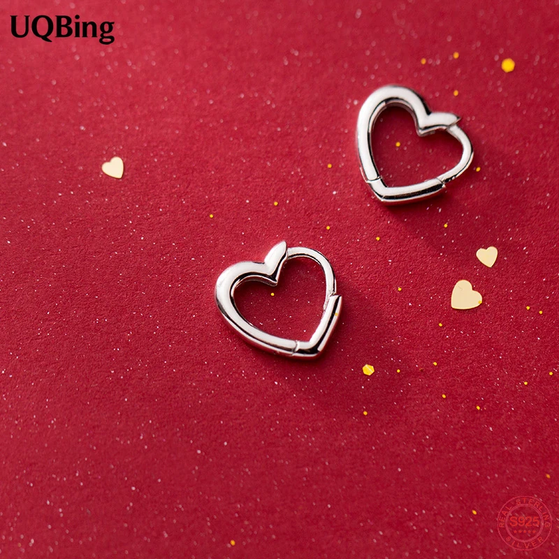 Originálne 925 Sterling strieborné lesklé srdiečky Clip pre ženy darčekové šperky Bijoux
