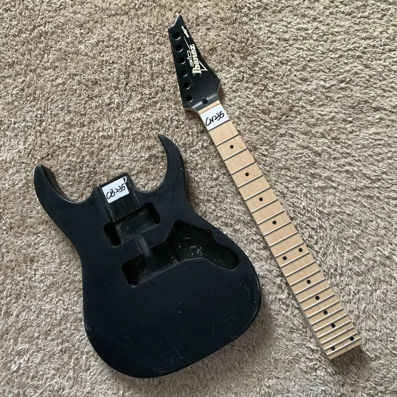 Originálne a originálne Ibanez Mikro Electric Guitar Guitar Mini and Kids Guitar Set Body s krkom nedokončené pre DIYCN235+CB235