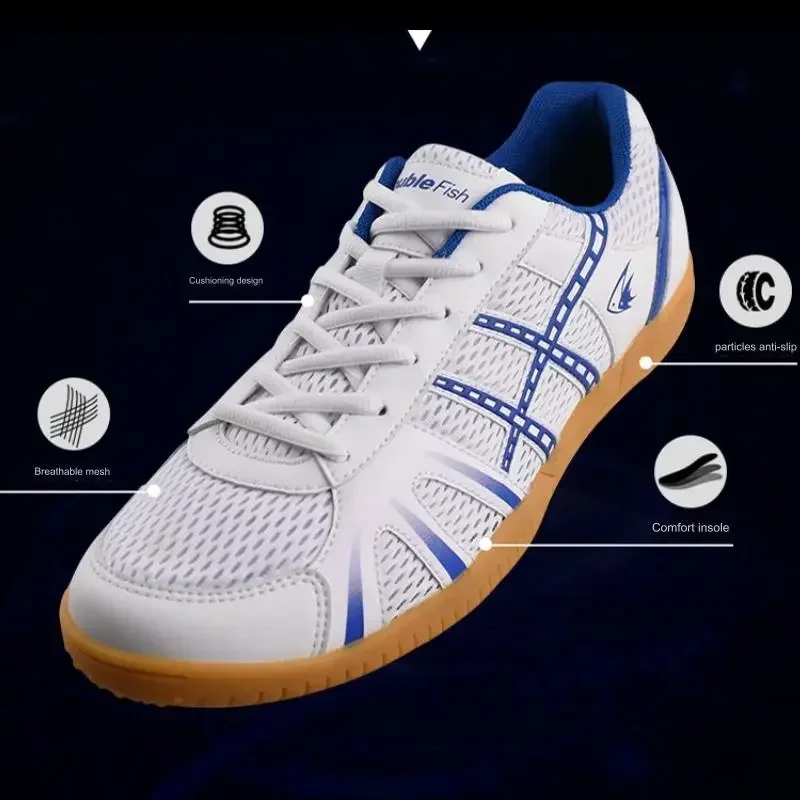 Originálne dvojité stolové topánky, tenisky pre mužov, priedušné vysoko elastické, športové ping pong topánky Tenis para hombre