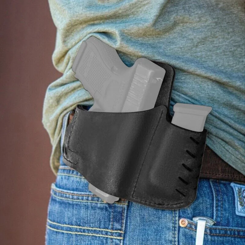 Originálne kožené taktické puzdro Quick Pull Pistol Pištoľ s taškou na strelivo, tašku na pištoľové opasky, príslušenstvo pre zbrane