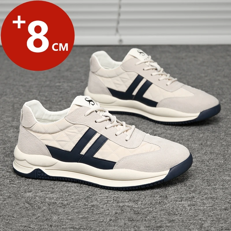 Originálne kožené tenisky Rifers Výška Zvýšenie vložiek 6/8 cm vysokokvalitné výťahové topánky Pohodlné priedušné neformálne športy