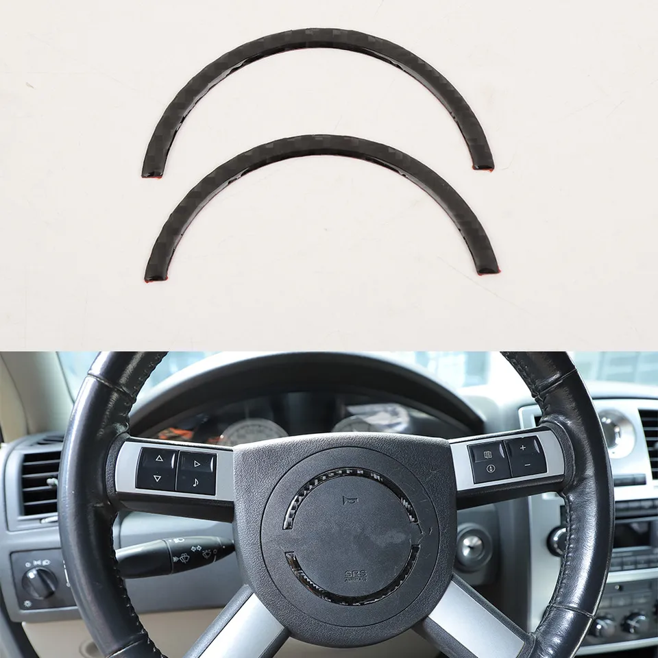 Originálne nálepky na volant na volante z uhlíkových vlákien pre Chrysler 300C 2004-2009