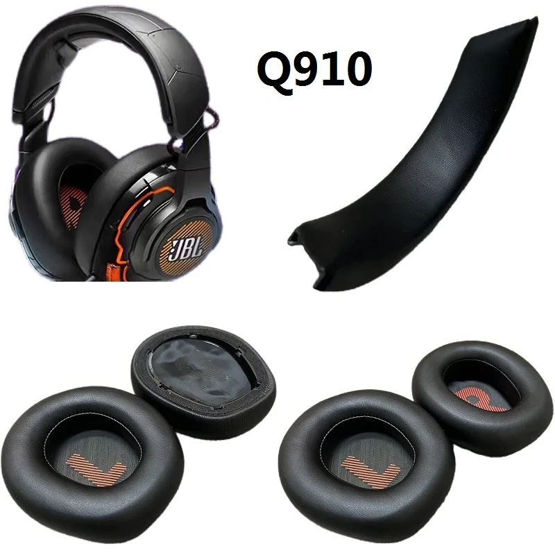 Originálne ušné vankúšiky pre JBL Quantum 910 Herné slúchadlá Výmena q910 uši krycie ušné vankúše vankúše vankúš na čelo