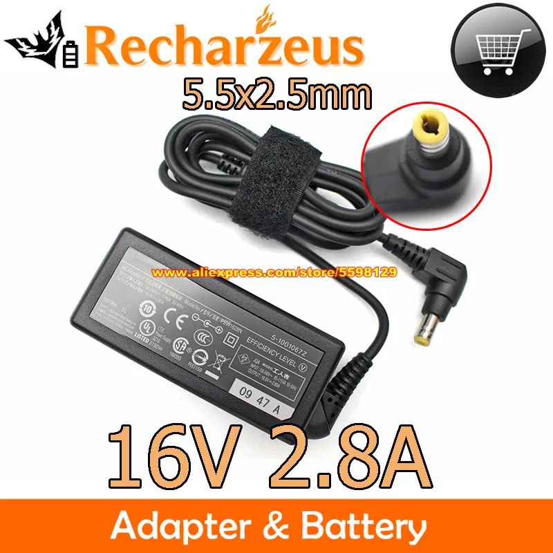 Originálny 16V 2.8A PEW1628N AC adaptér 5-1001067Z CF-AA6282A nabíjačka pre sériu Kohjinsha SC3 SC3KP06 SC3WP06F SX3WX06MA SK3WX06L