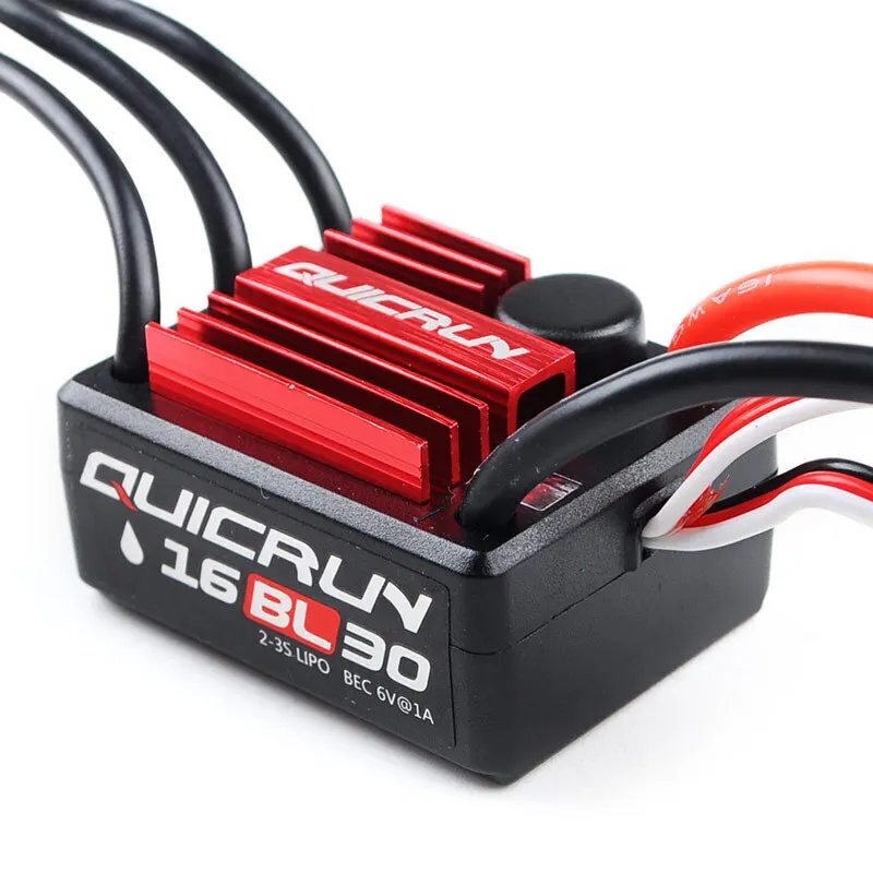 Originálny 1ks hobbywing quicrun WP-16BL30 30A nepodprený kefový esc ESC pre 1/16 a 1/18 RC Cars