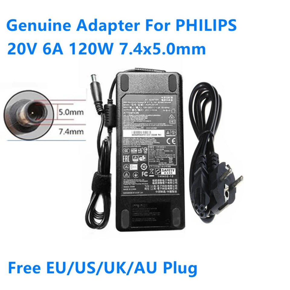 Originálny 20V 6a ADPC20120 AC adaptér 7,0 mm pre Philips AOC PD2710QC BenQ EX3203R EX3501R EX3501-T Monitor