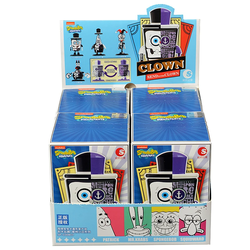 Originálny anime Spongebob Squarepants Gothic Joker Block Zhromaždenie slepá box Patrick Model Doll Hračka pre detský darček k narodeninám