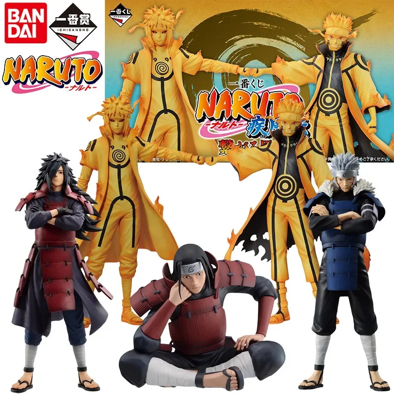 Originálny bandai Ichiban Naruto Anime figure Namikaze Minato Uchiha Madara Senju Hashirama Action Hračky pre deti zberateľ