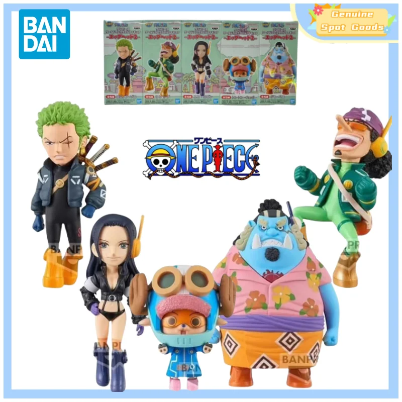 Originálny Bandai One Piece WCF Egghead Vol2 Chopper Robin Anime Action Figures Model hračky Zberateľné darček pre hračky pre deti