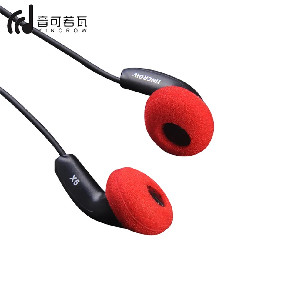 Originálny jincrow x6 3,5 mm slúchadlá ploché uší profesionálny zvukový spánok