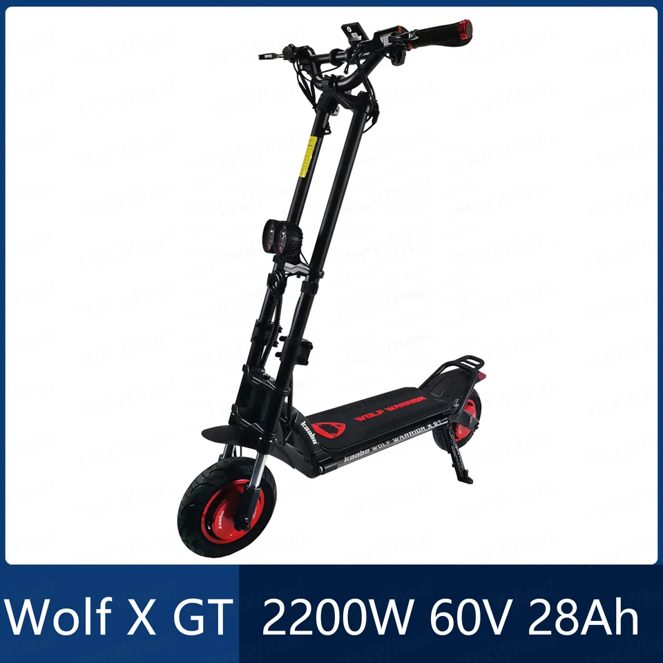 Originálny KB Wolf Warrior X GT 60V 28AH DUAL MOTOR 2*1100W Motor Central Display Hydraulická brzdová semifinále Pneumatika KB E-Scooter
