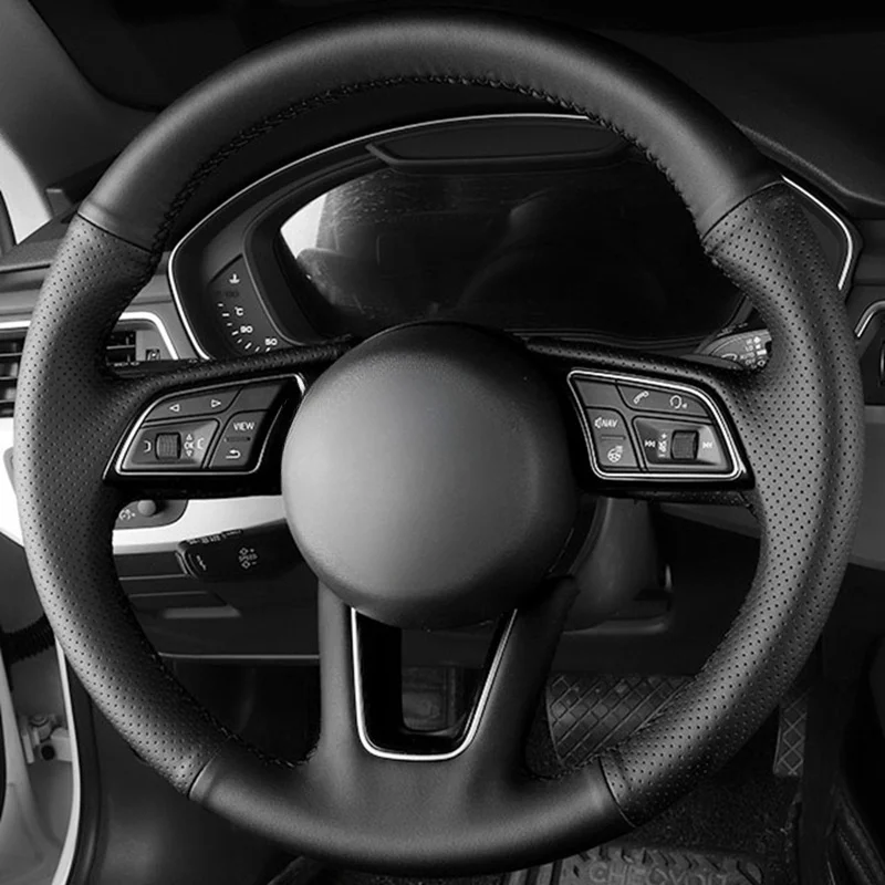 Originálny kryt volantu z koženého automobilu pre Audi A3 (8v) A4 (B9) Avant A5 (F5) A1 (8x) Kryt rukoväte kryt